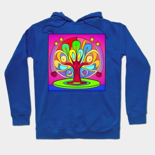 Vibrant 70s Style World Tree of Life (MD23ERD006) Hoodie